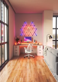 Nanoleaf Lines Skin, mat sort - 9 stk.