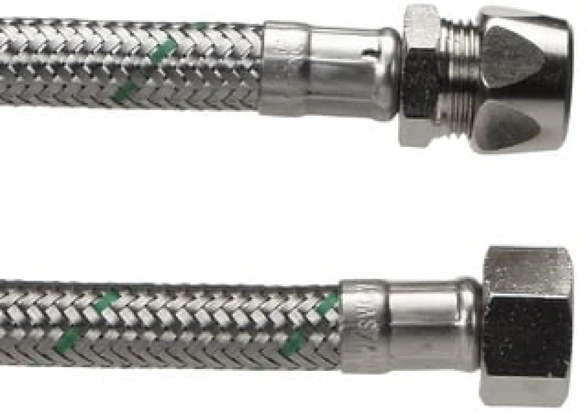 NEOFLEX® – Tilslutningsslange med rustfri flet, omløber og kompressionskobling, ⅜" x 10 mm