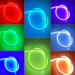 Neon flex LED, 12W pr. meter, RGB, 16x16 mm, 230V, IP67