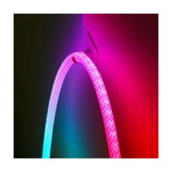 Neon Flex Rope, 5 meter, RGBIC, LED strip i vævet reb, Wifi, Bluetooth, USB, IP67, inkl. fjenbetjening og controller
