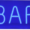 Neonskilt BAR, 23 x 4 x 13 cm, blå - inklusiv USB ledning