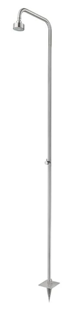 Neoperl Diaqua brusersøjle, 1/2", 2100mm, med hovedbruser til udendørs, børstet rustfri