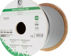 Netværkskabel S/FTP installationskabel Cat7, LSZH, 100 meter, grå