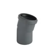 Nicoll HT-PP Afløbsbøjning, Ø50 mm, 15°, Grå