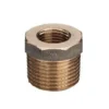 Nippelmuffe 1/2" x 1/4", rødgods, silicium bronze