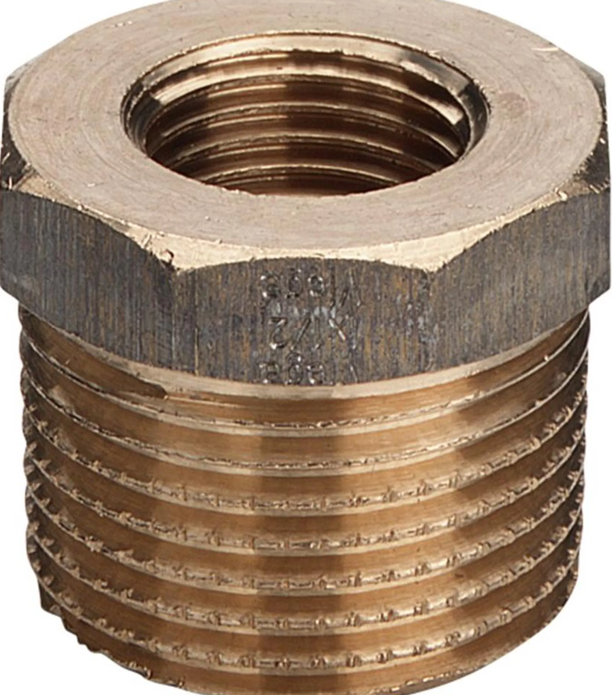 Nippelmuffe 1" x 1/2", rødgods Silicium Bronze