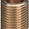 Nippelrør sammenskåret, 1/2" x 1/2", 20 mm, rødgods (silicium bronze), DVGW