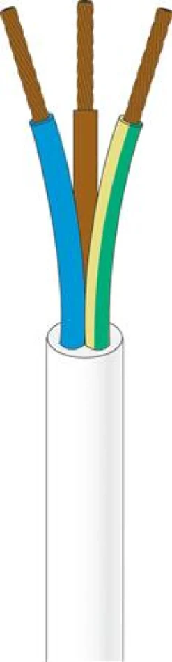 NKT 5G1mm2 PKAJ ledning, hvid - 50 meter rulle