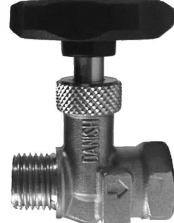 Nåleventil, 1/4'' muffe/nippel, metal