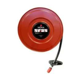 NOHA Slangevinde 1A - 30 m x 1" slange, med automatventil, vægmontering, Ø600 x 230 mm, rød