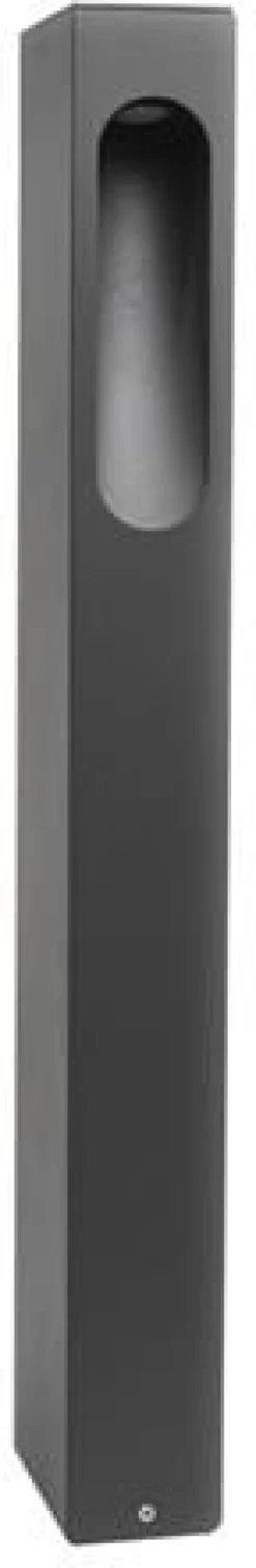 Nordtronic Belina udendørs pullert, LED, 8W, 3000K, 230V, grafitgrå