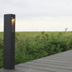 Nordtronic Belina udendørs pullert, LED, 8W, 3000K, 230V, grafitgrå