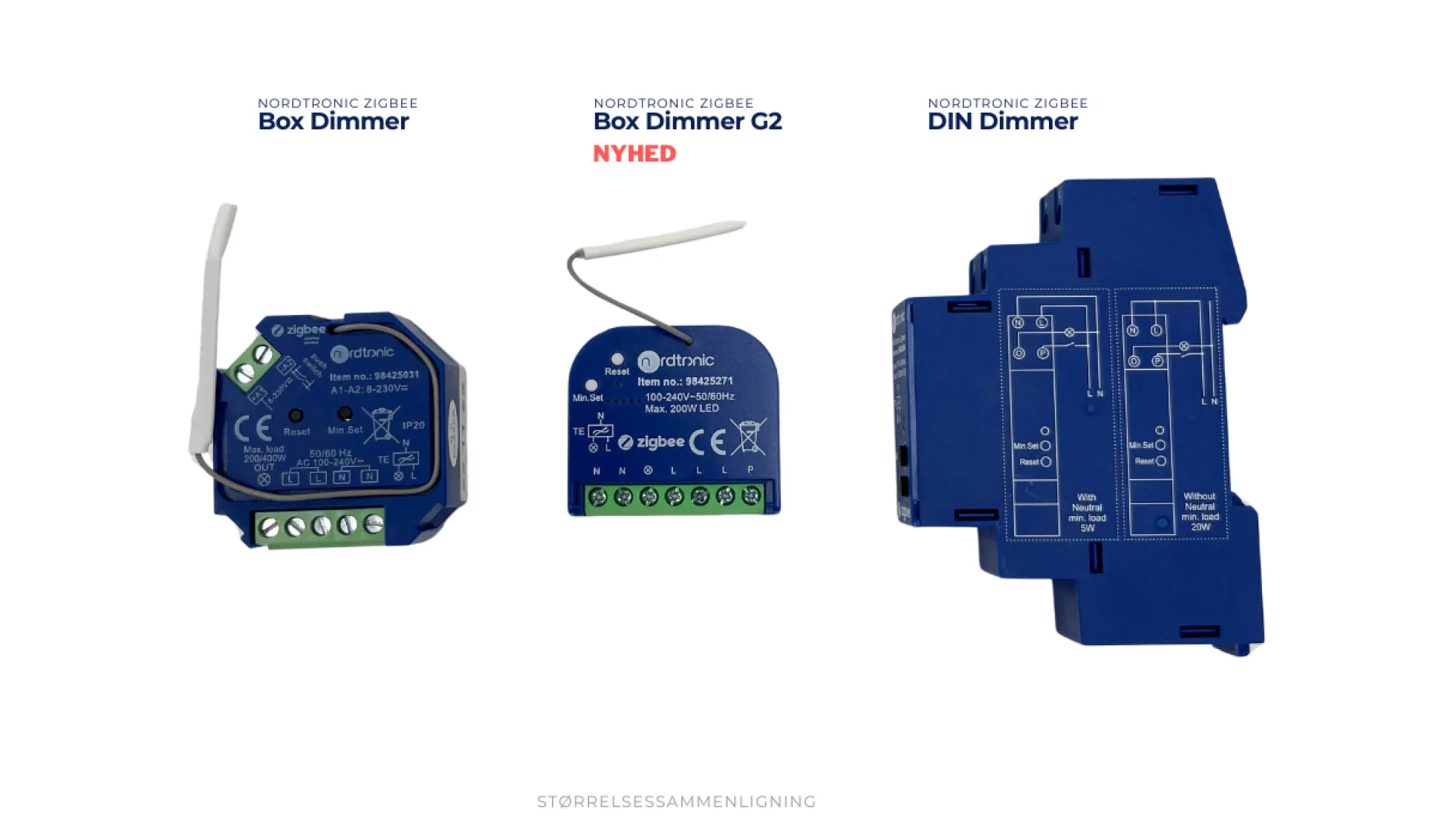Nordtronic Box Dimmer G2, Zigbee lysdæmper til indbygning
