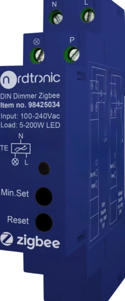 Nordtronic DIN Dimmer Zigbee, lysdæmper