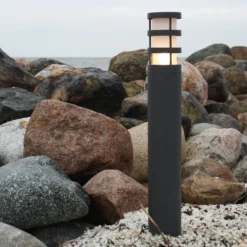 Nordtronic Filippa, udendørs pullert, E27, 230V, grafitgrå