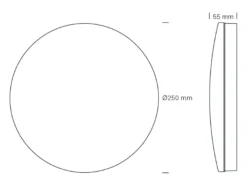 Nordtronic LED loftlampe, Ø25 cm, inkl. lyskilde, 1050 lumen, 12W, CCT - ECOtech plafond