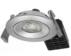 Nordtronic Low Profile DOB indbygningsspot, komplet inkl. driver, 5W, 2700K-3000K, børstet aluminium