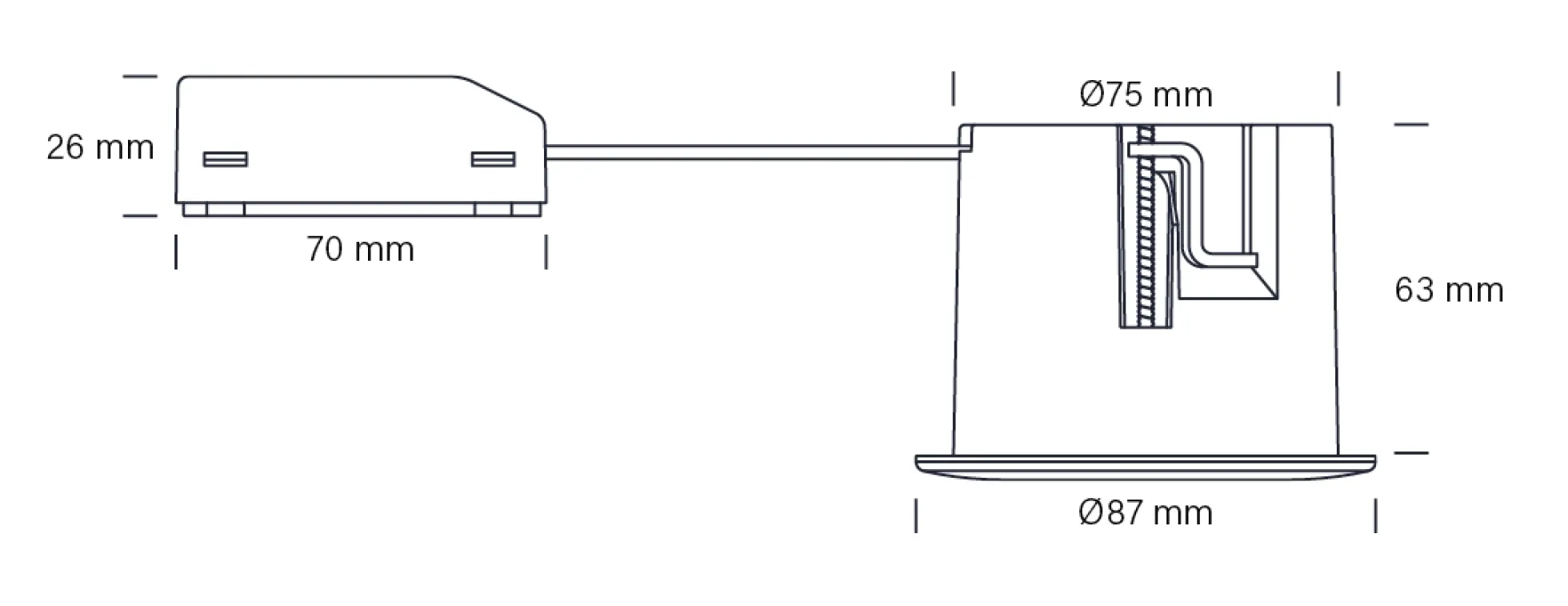 Nordtronic Quick Spot G2 indbygningsspot 230V, rund, GU10