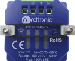 Nordtronic Rotary Dimmer, LED drejelysdæmper, 150W, til LK FUGA, hvid