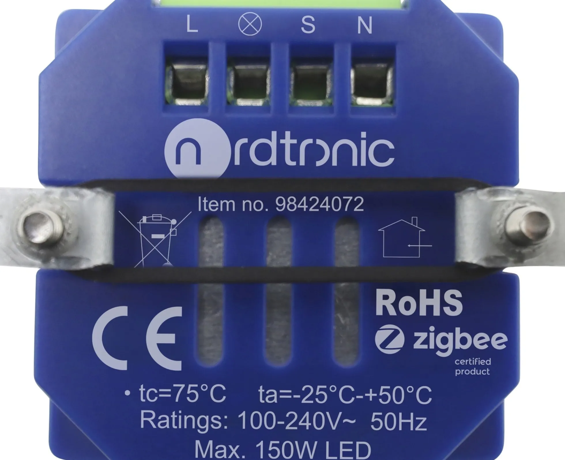 Nordtronic Rotary Dimmer Zigbee, LED drejelysdæmper til LK FUGA, 150W, Philips Hue, Homey, hvid
