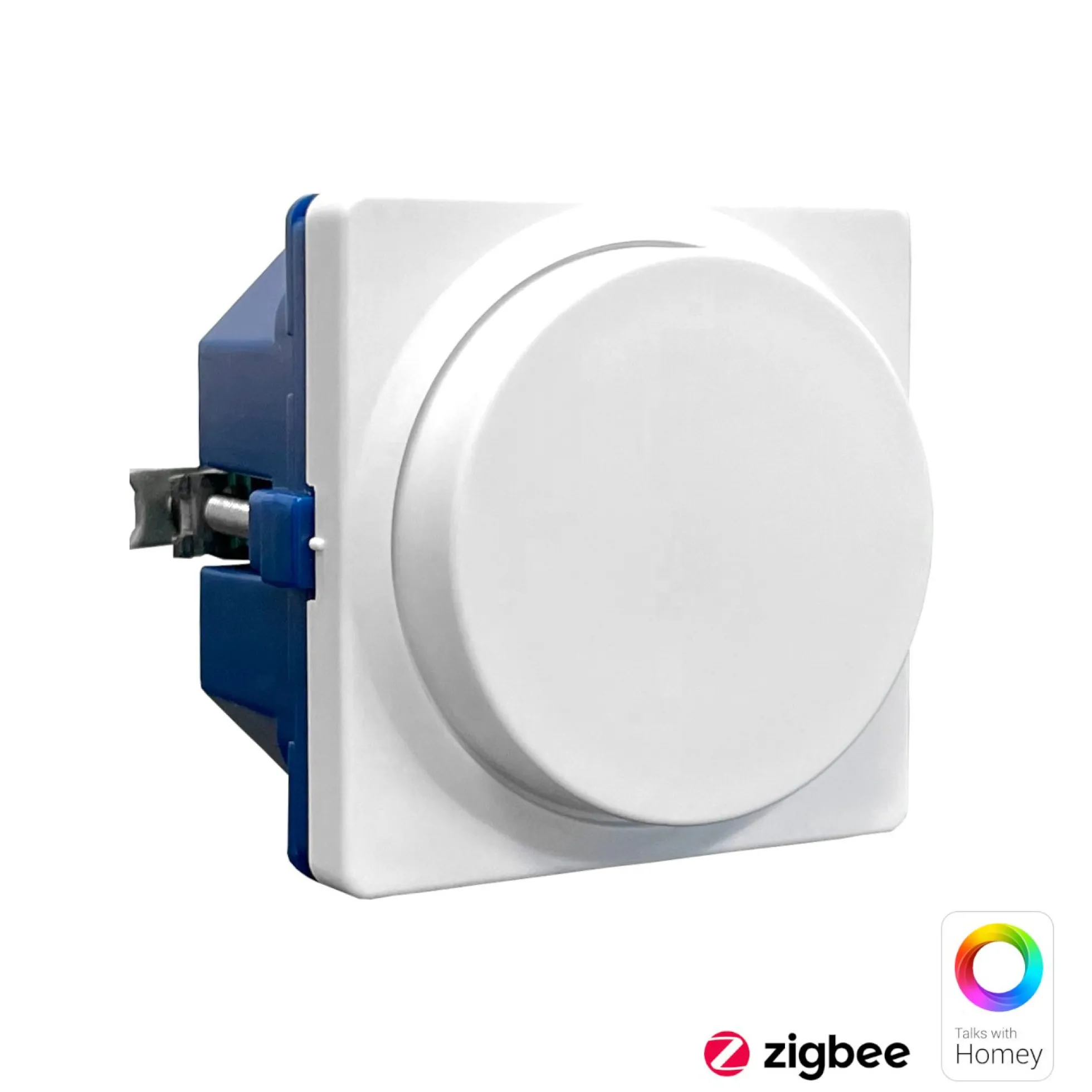 Nordtronic Rotary Dimmer Zigbee, LED drejelysdæmper til LK FUGA, 150W, Philips Hue, Homey, hvid