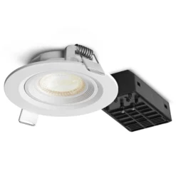 Nordtronic UltraSlim DOB indbygningsspot, komplet inkl. driver og lyskilde, 3,7W, 3000K, 370lm, hvid (mat)