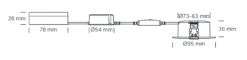 Nordtronic Velia ECO LED indbygningsspot, 230V, 7W, 2700/3000/4000K, CRI90, 500lm, rund