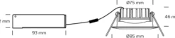 Nordtronic Velia Low Profile indbygningsspot, 230V, CRI><noscript><img data-lazyloaded=