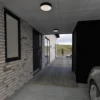 Nordtronic Zoe, udendørs LED væglampe / loftlampe, dæmpbar, sort