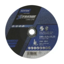 Norton skæreskive, 230 mm x 2,5 mm x 22,23 mm, A36V-T41, NOR-X-Treme life