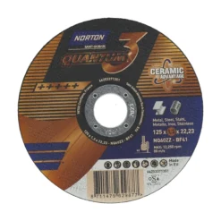 Norton Skæreskive 125x1,3x22,23mm NQ60ZZ-T41 NOR-Quantum 3, god til stål & rustfrit stål
