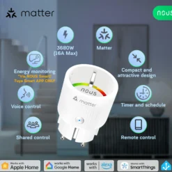 Nous A8M Smart Plug, 16A, Matter - 4 pak