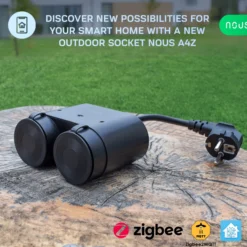 Nous A4Z Dobbelt Outdoor Smart Plug, IP44, Zigbee