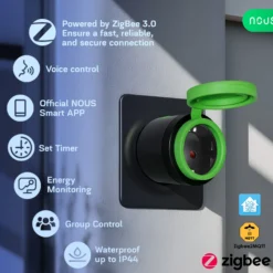 Nous A6Z Outdoor Smart Plug, IP44, udendørs brug, Zigbee