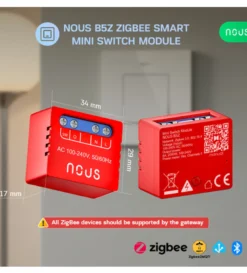 Nous B5Z ZigBee Mini Switch Module, 1 kanal med energimåling