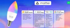 Nous P4 E14 Smart Pære, RGB, 470lm, 4,5W, Matter - 2 pak