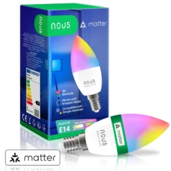 NOUS P4 E14 Smart Pære, RGB, 470lm, 4,5W, Matter