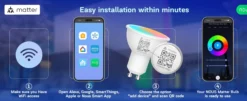 NOUS P8 GU10 Smart Pære, 420lm, 4,5W, Matter