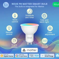 NOUS P8 GU10 Smart Pære, 420lm, 4,5W, Matter