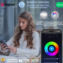 Nous P3Z E27 Smart Pære, RGB, 810lm, Zigbee - 2 pak