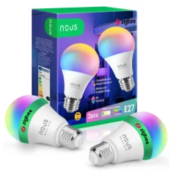 Nous P3Z E27 Smart Pære, RGB, 810lm, Zigbee - 2 pak