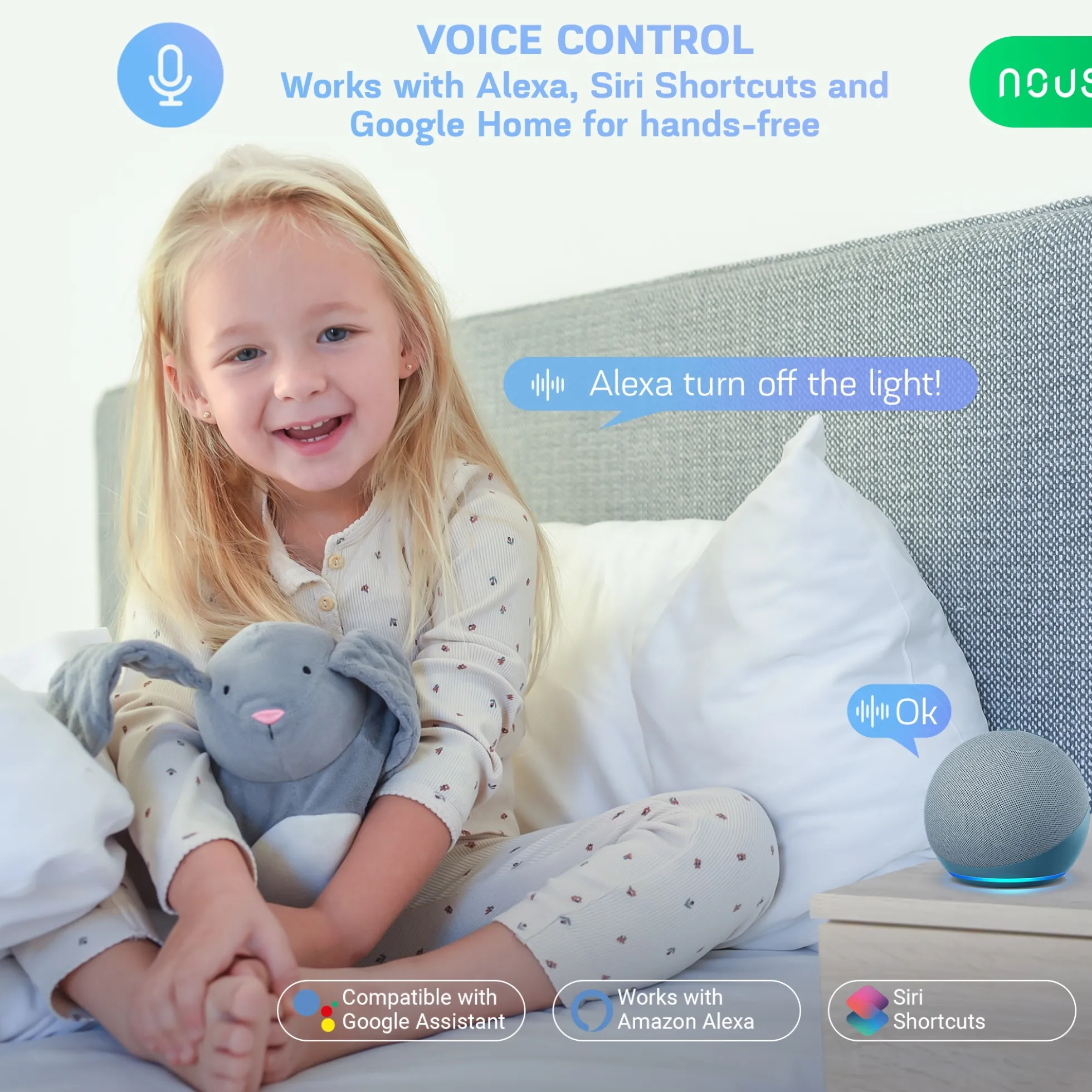 Nous P3Z E27 Smart Pære, RGB, 810lm, Zigbee