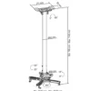 Office projektorbeslag, fladt/vippet, tilt/swivel, 35 kg