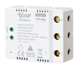 Ogemray Smart Relay, 25A relæ, Powered by Shelly
