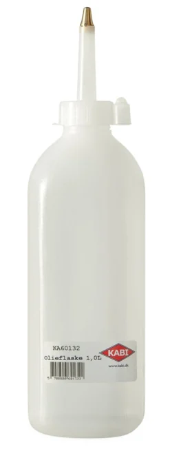 Olieflaske 1,0 liter, messing spids - Kabi