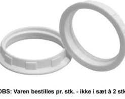 Omløbsring for kronefatning E14, hvid