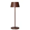 Opladelig LED bordlampe, brun, touch dæmpbar, IP54, 3000K, 3W - Dæmpbar