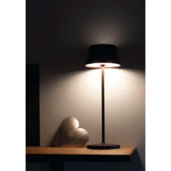 Opladelig LED bordlampe, brun, touch dæmpbar, IP54, 3000K, 3W - Dæmpbar
