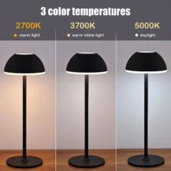 Opladelig LED bordlampe inde/ude - touch dæmpbar, 3i1, IP54 udendørs
