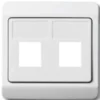 OPUS® 66 Datatudtag 1 modul, til 2 stk. Keystone RJ45 - hvid
